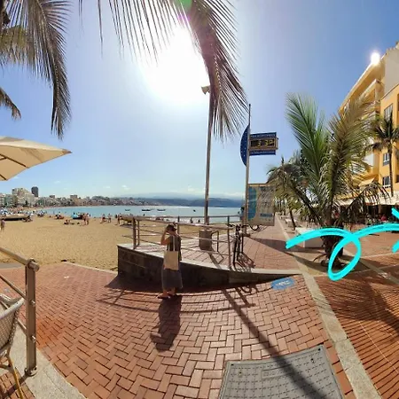 Casita Canaria Playa Beachfront Access & Lateral Ocean View With Terrace Apartamento Las Palmas de Gran Canaria