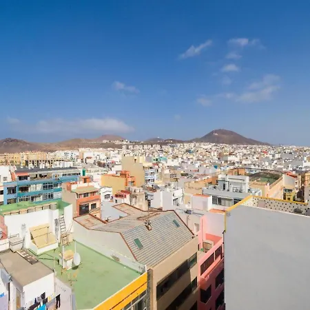 شقة Casita Canaria Playa Beachfront Access & Lateral Ocean View With Terrace لاس بالماس دي غران كاناريا