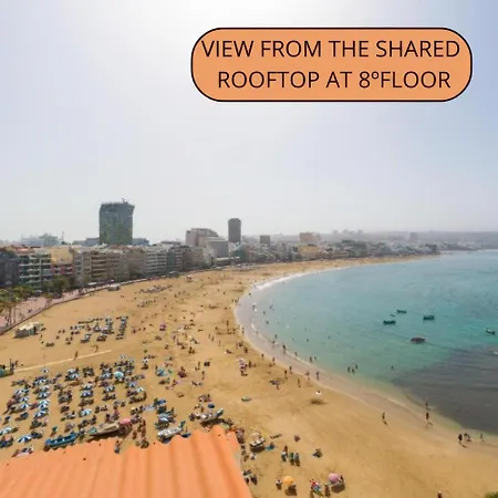 Casita Canaria Playa Beachfront Access & Lateral Ocean View With Terrace Apartamento Las Palmas de Gran Canaria