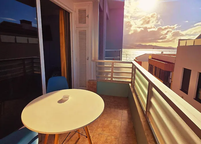 Apartament Casita Canaria Playa Beachfront Access & Lateral Ocean View With Terrace