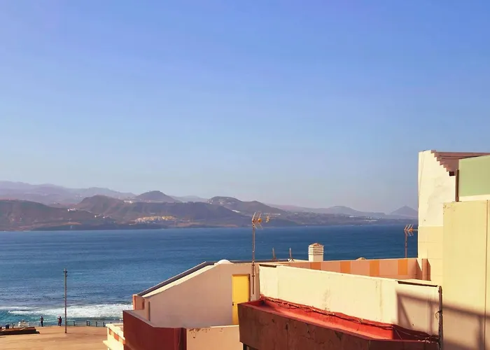 Casita Canaria Playa Beachfront Access & Lateral Ocean View With Terrace Las Palmas de Gran Canaria