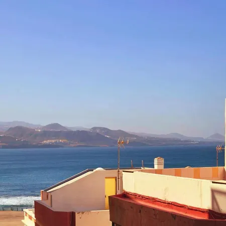 Casita Canaria Playa Beachfront Access & Lateral Ocean View With Terrace 라스팔마스